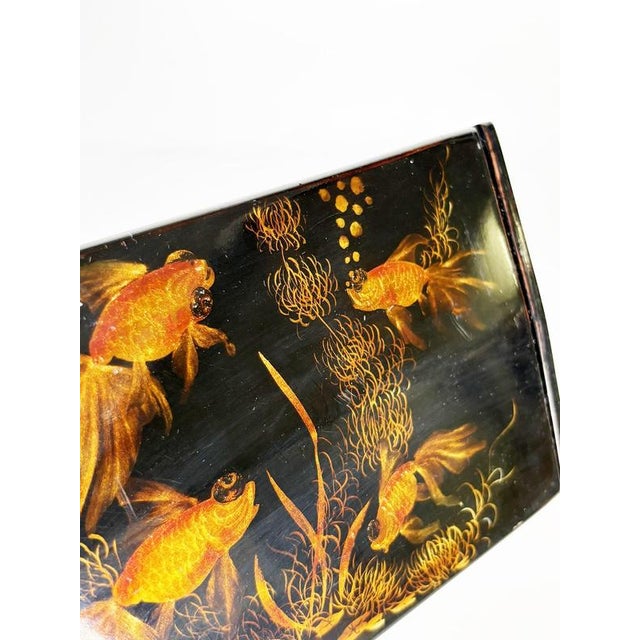 Paint Vietnamese Lacquered Box, 20th Century For Sale - Image 7 of 9
