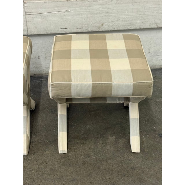 Textile Ballard Designs X Benches, Pair For Sale - Image 7 of 12