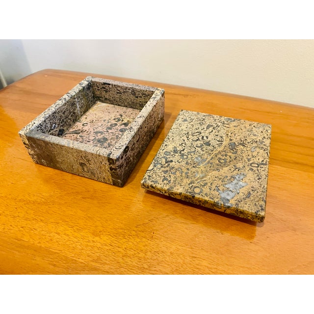 Vintage Pakistani Marble Desk Set- 3 Pieces For Sale - Image 4 of 8