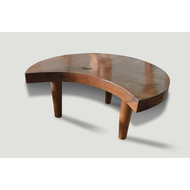 Andrianna Shamaris Mid Century Style Organic Teak Wood Coffee Table For Sale In New York - Image 6 of 6