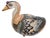 Late 20th Century Mottahedeh Chinese Export Style Porcelain Goose Tureen Made in Italy For Sale