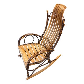 Late 20th Century Hickory Bentwood Rocking Chair For Sale