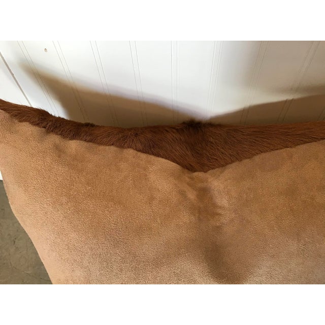 Animal Skin Cowhide and Suede Pillow For Sale - Image 7 of 8