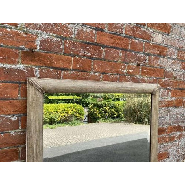 Large Antique 19th Century French Carved Wood & Gesso Paint Mirror For Sale - Image 6 of 8