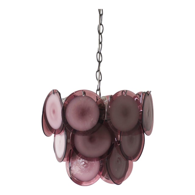 Murano Glass Discs Chandelier from AV Mazzega, 1970s For Sale