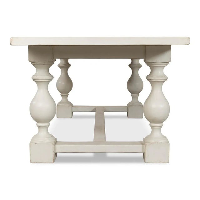 English English Country Antique White Dining Table For Sale - Image 3 of 12