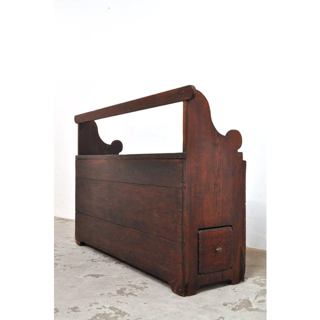 Antique Storage Bench, 1830s For Sale - Image 11 of 12