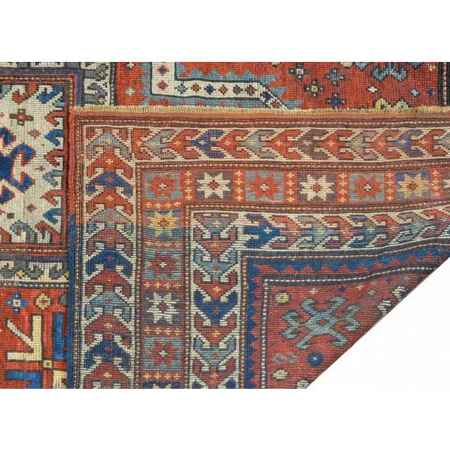 Brick Red Late 19th Century Kazak Rug For Sale - Image 8 of 9