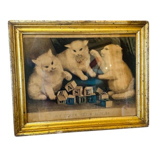 Antique Currier and Ives in Gold Gilt Frame For Sale