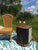 Contemporary Small Cabinet in Canoe Wood and Teak, 2000s For Sale - Image 3 of 18