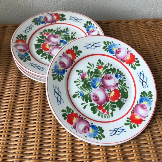 Hollohaz Plate, Hungarian Pottery, Folk, Antique Peasant Plate, Cockerel Plate www