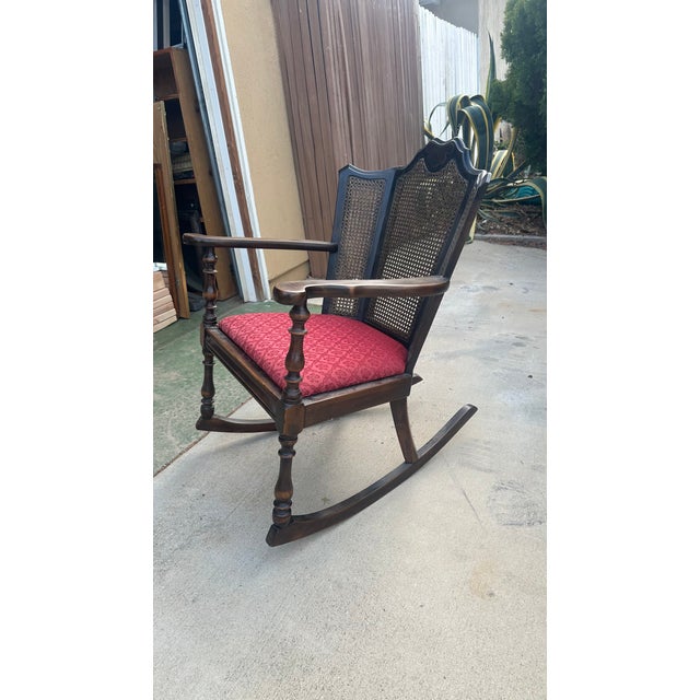 Jacobean Early 20th Century Jacobean Revival Style Rocking Chair For Sale - Image 3 of 3