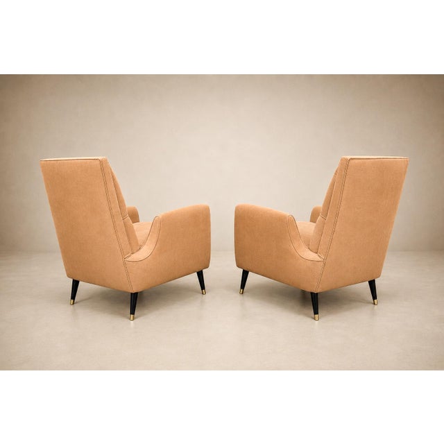Giuseppe Scapinelli Armchairs in Hardwood & Suede, Brazil, 1950s For Sale - Image 16 of 18