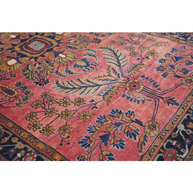 Fine Antique Mohajeran Sarouk Rug 4'3'' x 6'9'' For Sale - Image 9 of 11