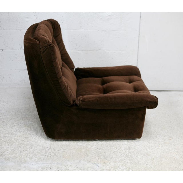 Velvet Fireside Chair from Steiner, 1970s For Sale - Image 9 of 16