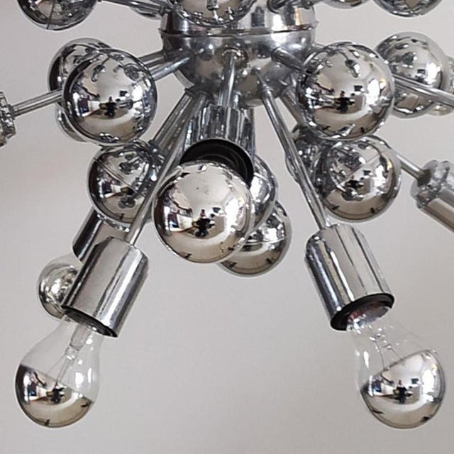 1970s Chrome Sputnik Pendant Lamp by Goffredo Reggiani, Italy, 1970s For Sale - Image 5 of 13