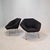 Lovely set of 2 lounge or side chairs, fabricated in the Netherlands by Kaleidos. These comfortable chairs are fabricated...