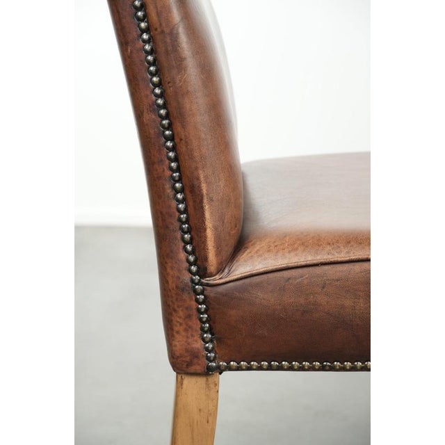 Vintage Dining Chairs in Sheepskin with a High Back, Set of 6 For Sale - Image 9 of 12