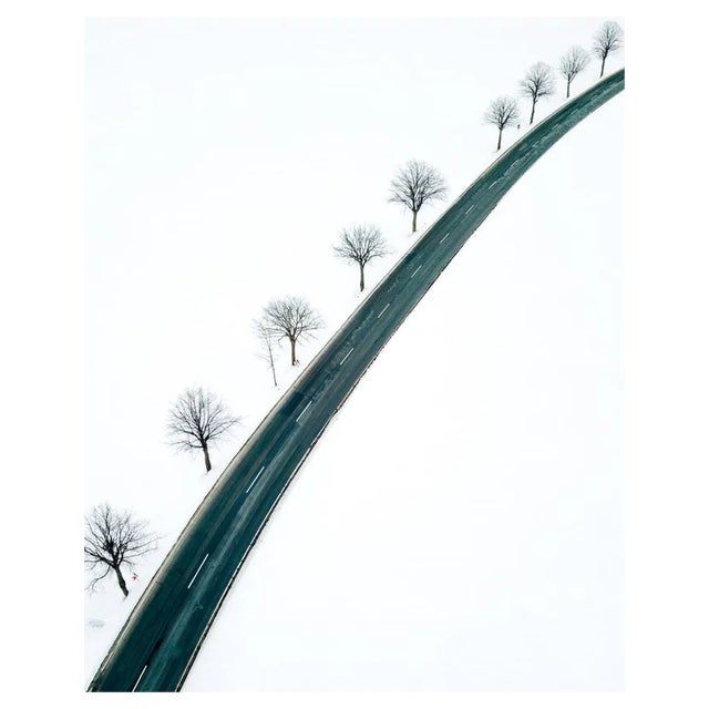 Joern Siegroth, Street in the Snow Landscape, Photographic Paper For Sale
