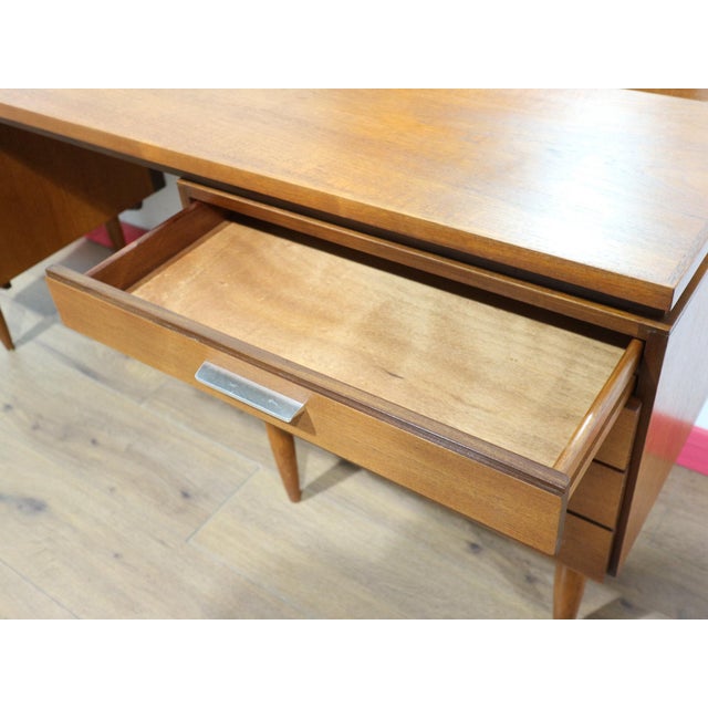 Mid Century Modern Vintage Teak Desk Vanity by White and Newton Danish Style For Sale - Image 10 of 17