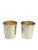 Charming pair of English silver plate drinking tumblers. Each marked Made in England in the base. The interior of each has...