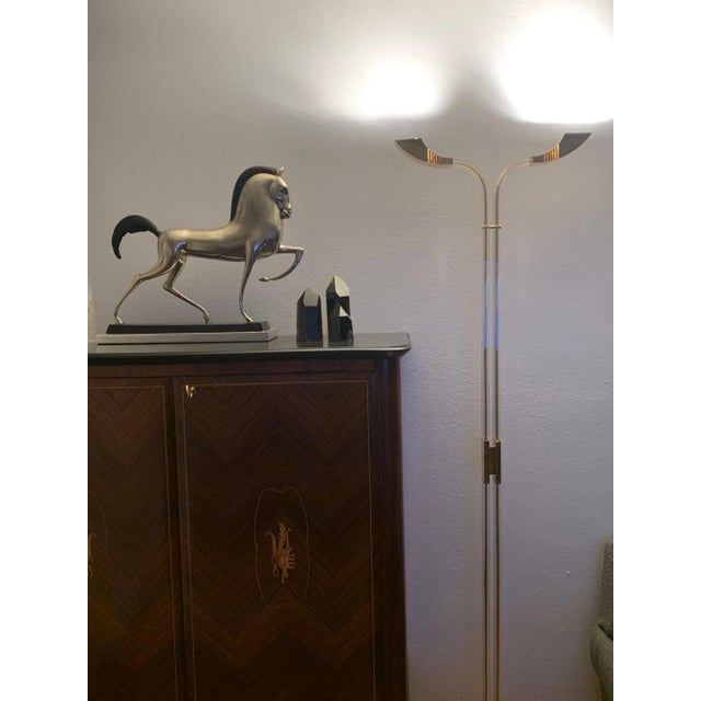 Silver Art Deco Style Silvered Brass Etruscan Horse Sculpture For Sale - Image 8 of 13