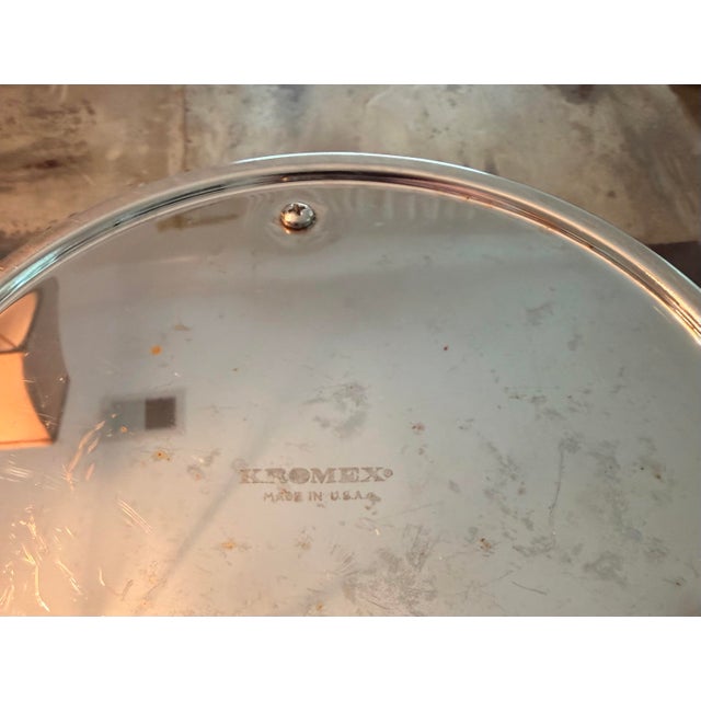 Wood Vintage Kromex Faux Woodgrain Ice Bucket, Mid-Century Modern Barware For Sale - Image 7 of 12