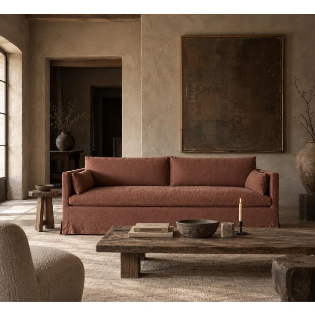 Linen Veles Sofa – Slip Covered For Sale - Image 8 of 8