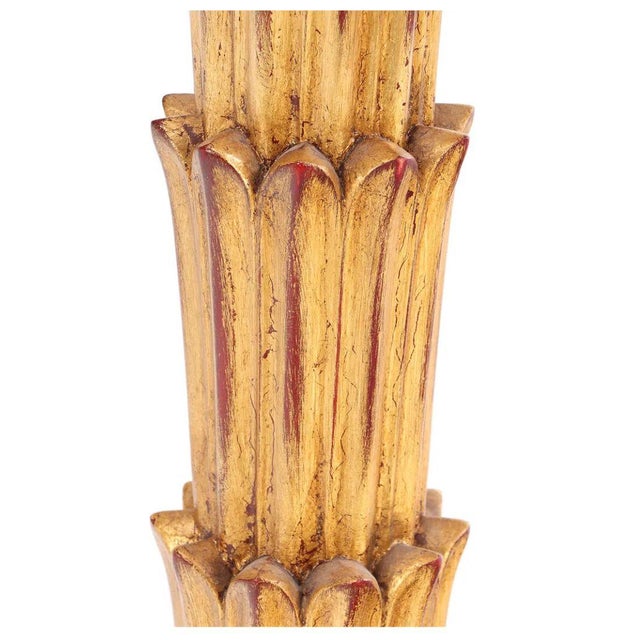 Neoclassical Pair of Serge Roche Style Giltwood Torchieres For Sale - Image 3 of 4