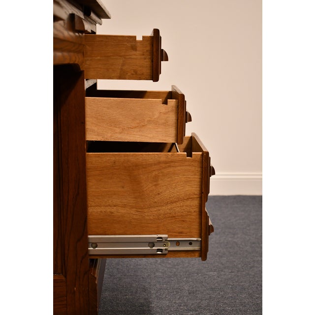 Vintage Rustic Riverside Oak Creek Oak 42" RollTop Desk Chairish