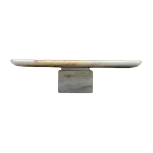 Minimalist European White Greek Marble Server Ware by Maria Vidali Architect