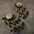 1980s Coppola E Toppo Style Brass and Black Beads Italian Chandelier Earrings For Sale - Image 9 of 12