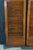 Brown Pair Mid-Century Chinoiserie Elm Louvered Double Bi Fold Doors Brass Shou Pulls For Sale - Image 8 of 18