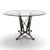 Black Round Dining Table in Wrought Iron and Glass For Sale - Image 8 of 8