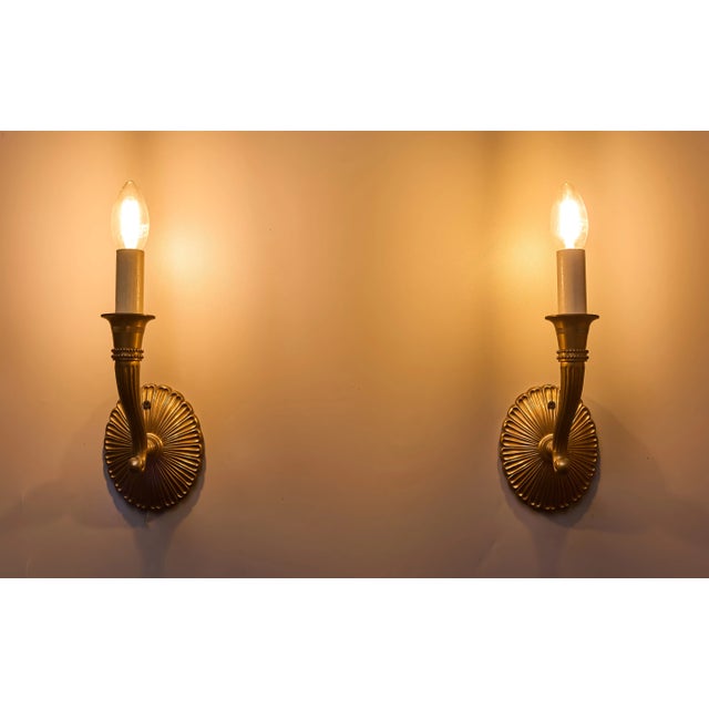 Classic Wall Lamps in Brass, Set of 2 For Sale - Image 3 of 11