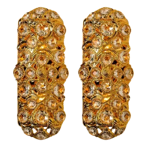 Gold Toned Crystal Sconce from Peris Andreu, Spain, 1960