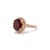 Ladies 14k Rose Gold Garnet Halo Diamond Cocktail Ring, Size 5.5 For Sale - Image 4 of 9