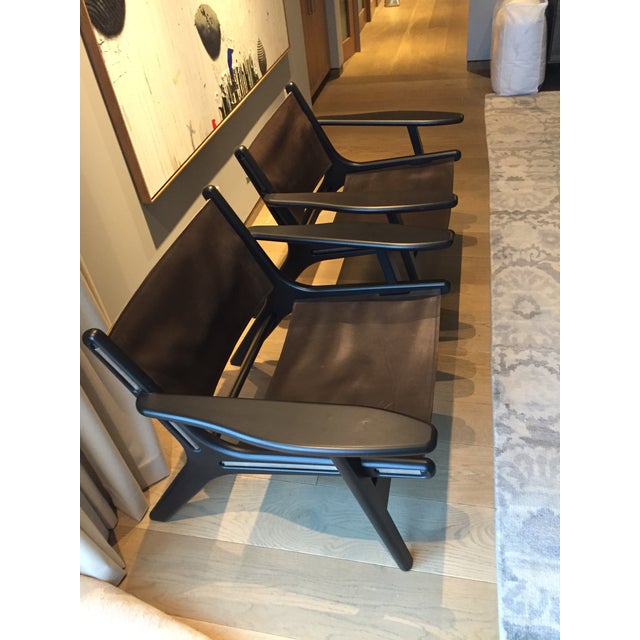 Room & Board Lars Leather Lounge Chairs - a Pair | Chairish