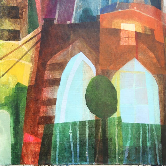 Contemporary New York - Original Contemporary Urban Architecture Acrylic Painting on Canvas For Sale - Image 3 of 6