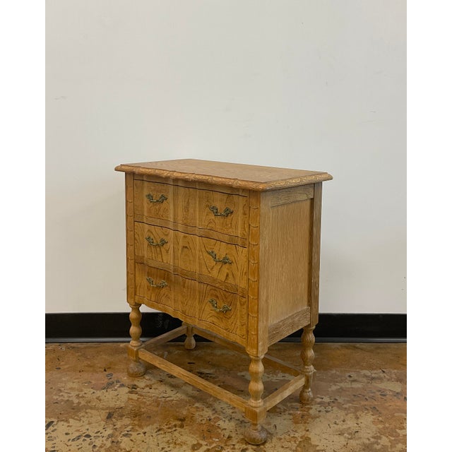 Mid-Century Modern 1970s Diminutive Oak Cabinet in Manner of Henning Kjaernulf For Sale - Image 3 of 17