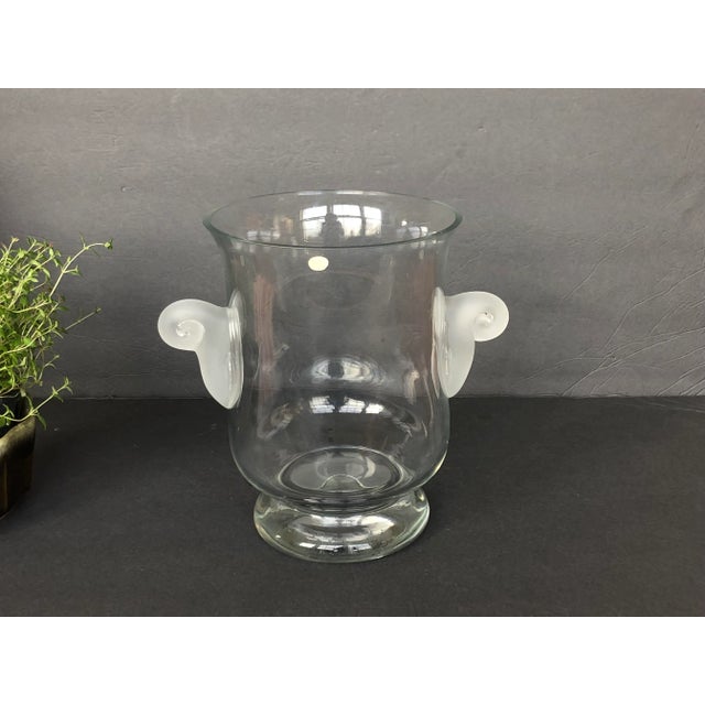 Contemporary Hand Blown Glass Crystal Ice Bucket For Sale - Image 3 of 13