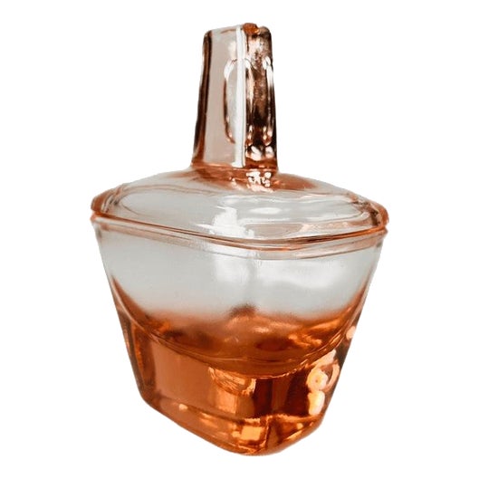 Art Deco Jewelry Box in Pink Pressed Glass from Rosaline Scailmont, 1930s For Sale