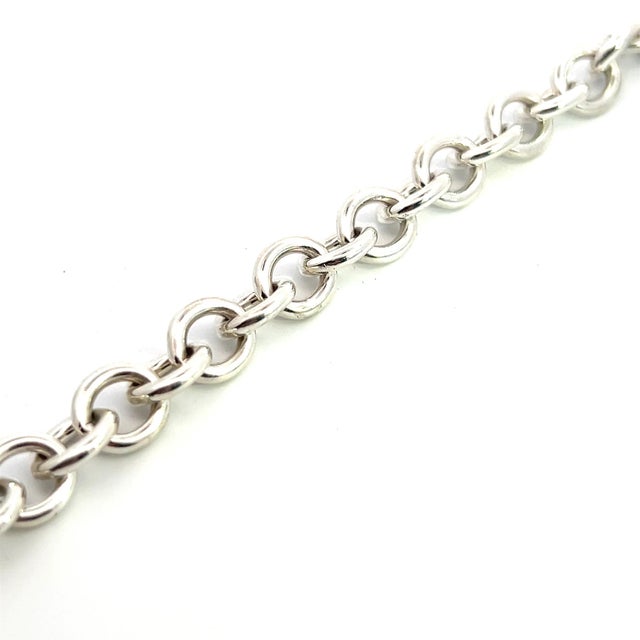 Tiffany and Co. 1990s Tiffany & Co Estate Bracelet 6.75" Sterling Silver For Sale - Image 4 of 7