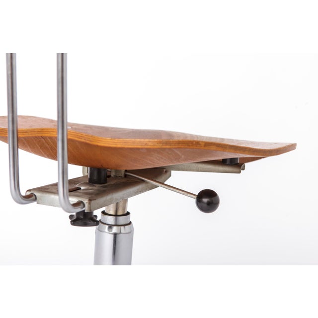 Industrial German Bauhaus Swivel Chair by Egon Eiermann for Wilde & Spieth, 1950s For Sale - Image 9 of 11