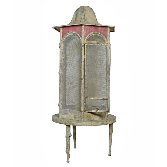 Matthew Izzo Home León Garden Iron Faux Bois Aviary For Sale - Image 4 of 7