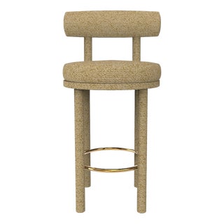 Collector Modern Moca Bar Chair in Safire 16 Fabric by Studio Rig For Sale