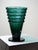 Large Antique Art Deco Vase in Cut Emerald Crystal, Bohemia, 1920s For Sale - Image 4 of 15