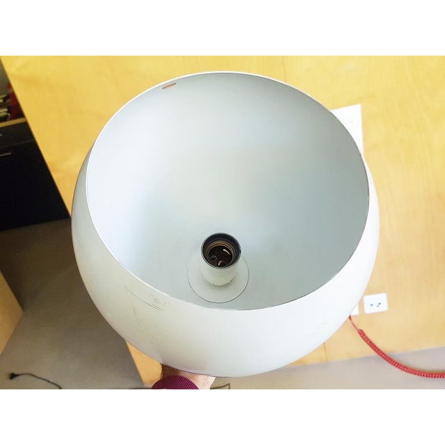 1950s Pearl White and Black Metal Luminator Floor Lamp from Stilnovo, 1960s For Sale - Image 5 of 14