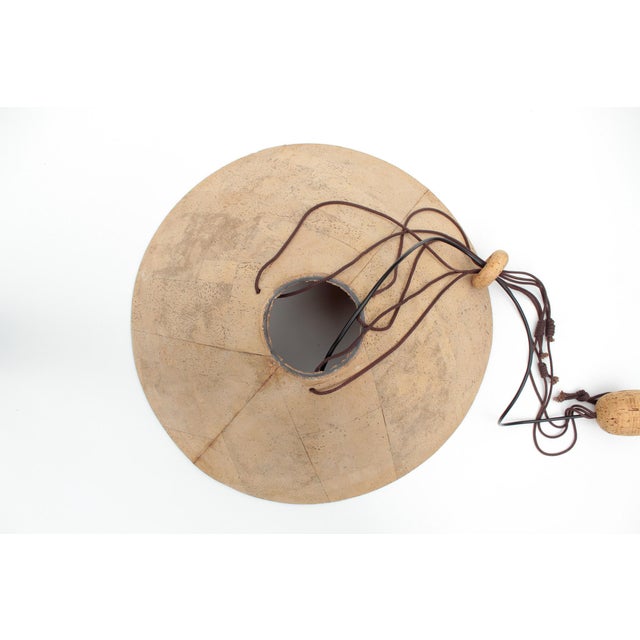 Large Cork Hanging Lamp by Willhelm Zanoth and Ingo Maurer for Design M, 1970s For Sale - Image 6 of 18