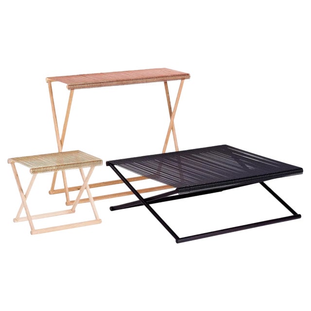 Trestle Collection Tables by Mingardo, Set of 3 For Sale